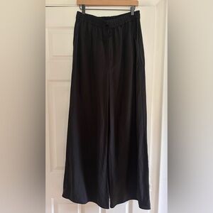Kobi Halperin Louise Black Linen Tencel Wide Leg Pants Size Medium NWT
